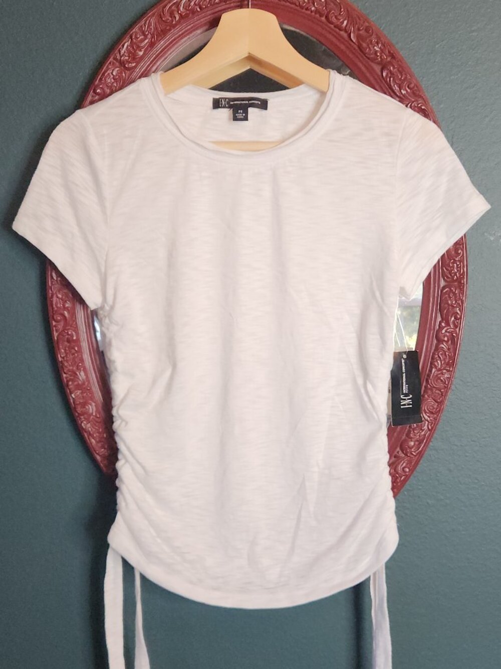 INC Internation Concepts Petite Nomad II T-Shirt w/Cinched Sides
